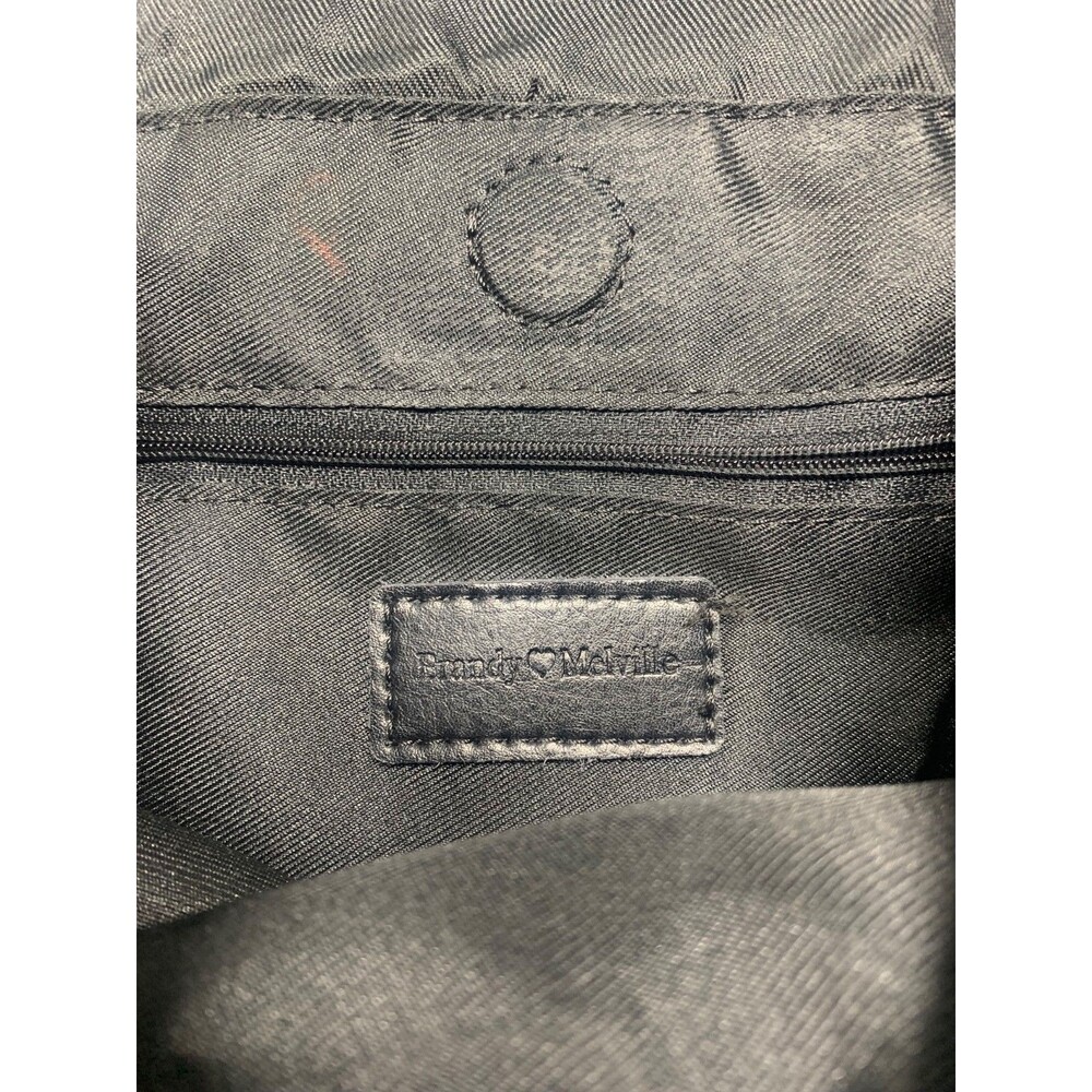 Brandy Melville Crossbody Handbag Black Suede Adjustable Chain w/ Grommet Strap - Picture 2 of 12
